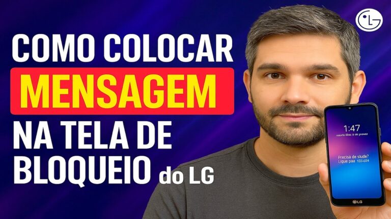 Como Colocar MENSAGEM na TELA DE BLOQUEIO do LG