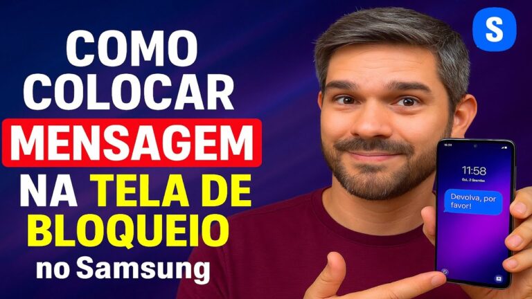 Como Colocar MENSAGEM na TELA DE BLOQUEIO do Samsung Como Colocar MENSAGEM na TELA DE BLOQUEIO do Samsung