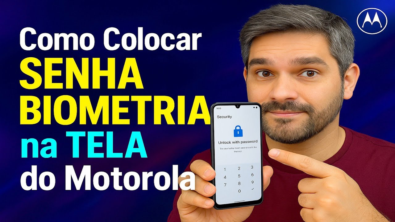 Como Colocar SENHA/BIOMETRIA na TELA do Motorola