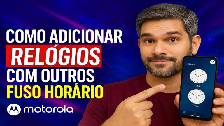 Como Adicionar RELÓGIOS com OUTROS FUSO HORÁRIO no Motorola