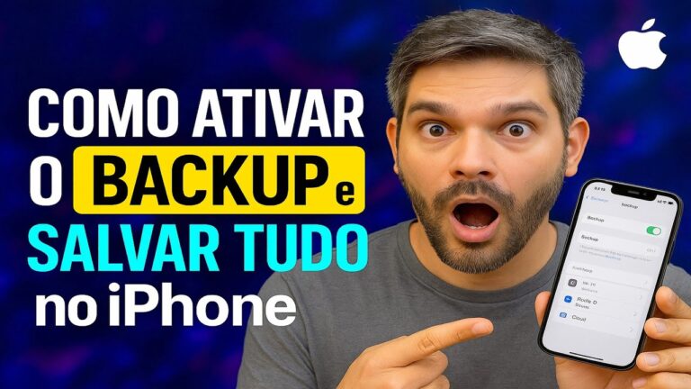 Como Ativar o BACKUP e SALVAR TUDO no iPhone
