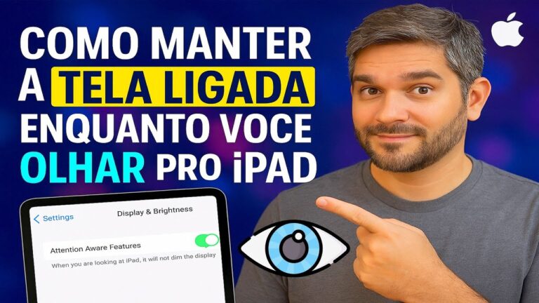 Como manter a TELA LIGADA enquanto você OLHAR pro iPAD