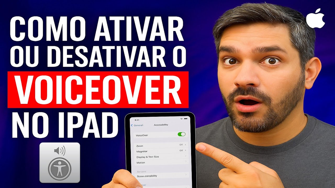 Como Ativar/Desativar o VOICE OVER no iPAD