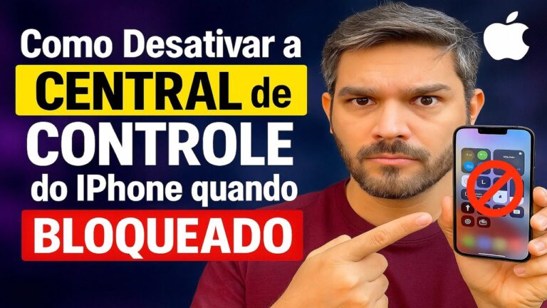 Como Desativar a CENTRAL de CONTROLE do iPhone quando BLOQUEADO