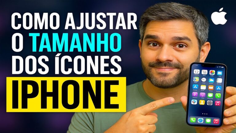 Como AJUSTAR o TAMANHO dos ÍCONES no iPhone
