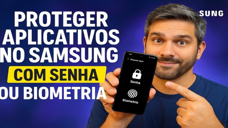 Proteja Aplicativos com SENHA no Samsung (Senha/Biometria)