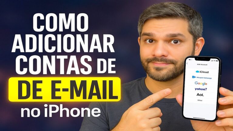 Como Adicionar Várias CONTAS de E-mail no iPhone