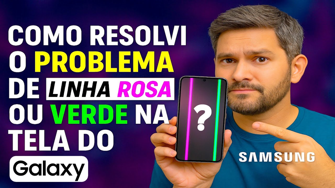 Como Resolvi o PROBLEMA de LINHAS ROSA ou VERDE na TELA do Samsung