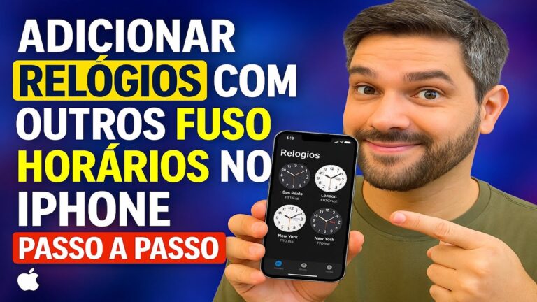 Como Adicionar RELÓGIOS com Outros FUSO HORÁRIOS no iPhone