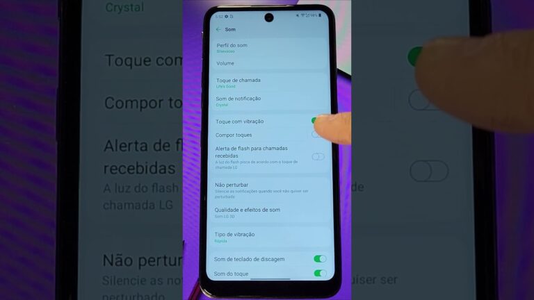 Como Ativar/Desativar as VIBRAÇÕES no LG #shorts #lg #android #tutorial #vibração