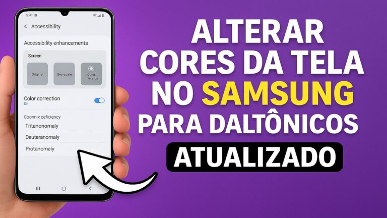 Como Alterar as CORES da TELA no SAMSUNG (Para Daltônicos)