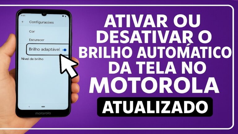 Como Ativar ou Desativar o BRILHO AUTOMÁTICO da Tela no MOTOROLA