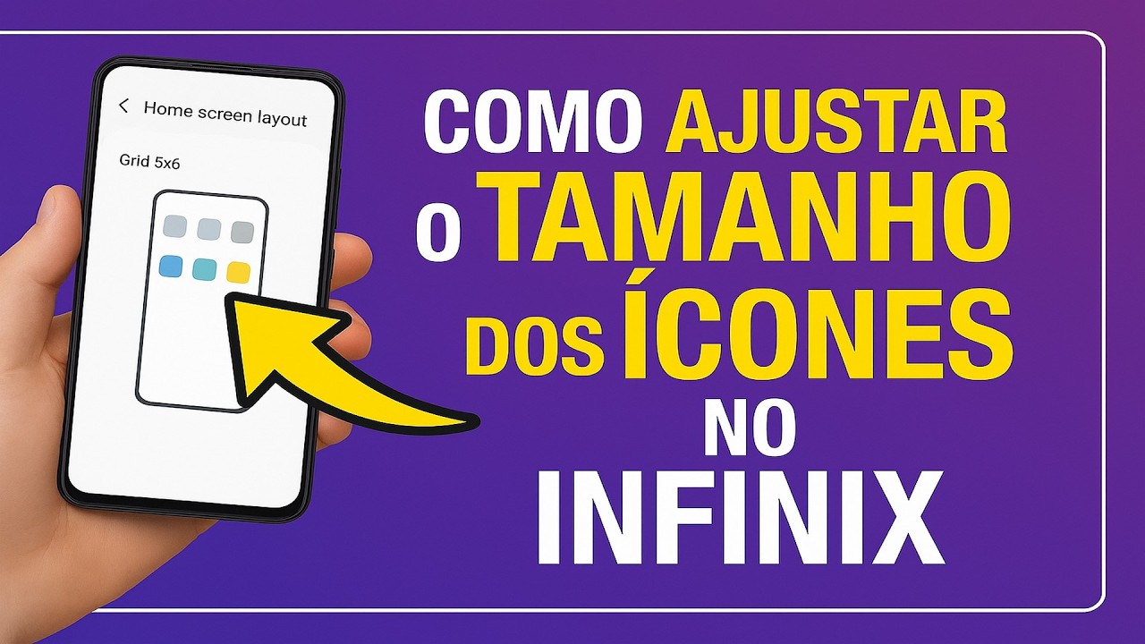 Como AJUSTAR o TAMANHO dos ÍCONES no INFINIX