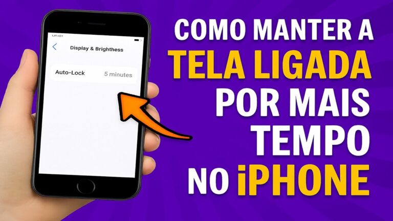 Como Manter a TELA LIGADA por mais TEMPO no iPhone