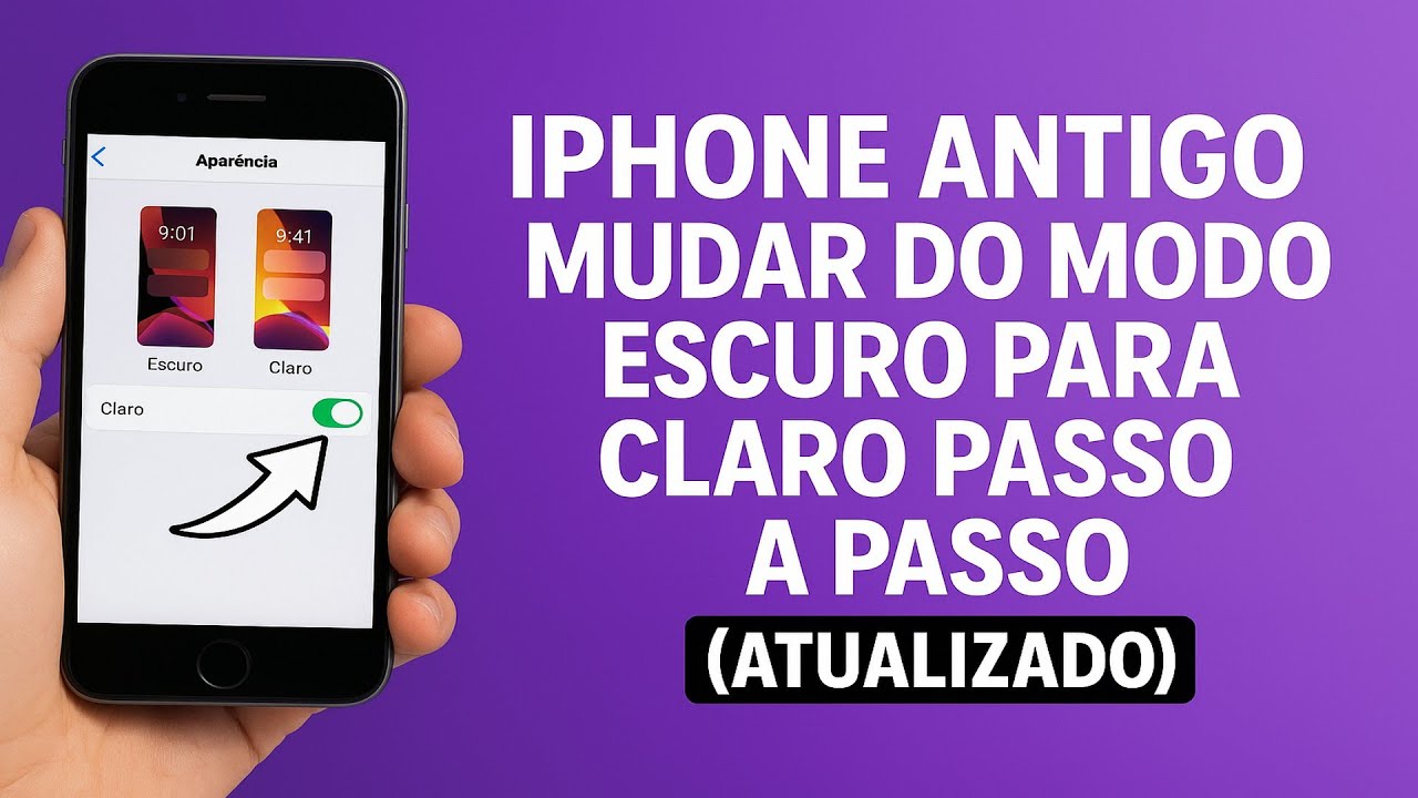 Como Alternar entre o MODO ESCURO e CLARO no iPhone ANTIGO