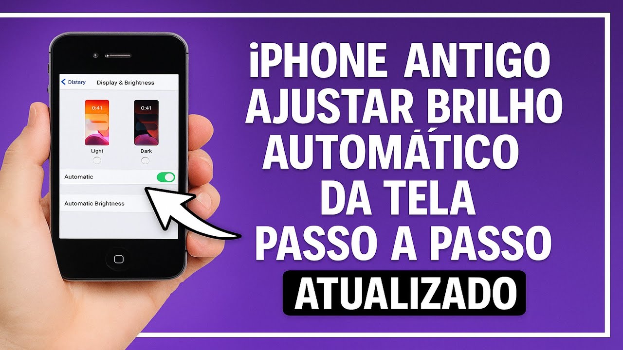 Como Ativar/Desativar o BRILHO AUTOMÁTICO da Tela no iPhone ANTIGO
