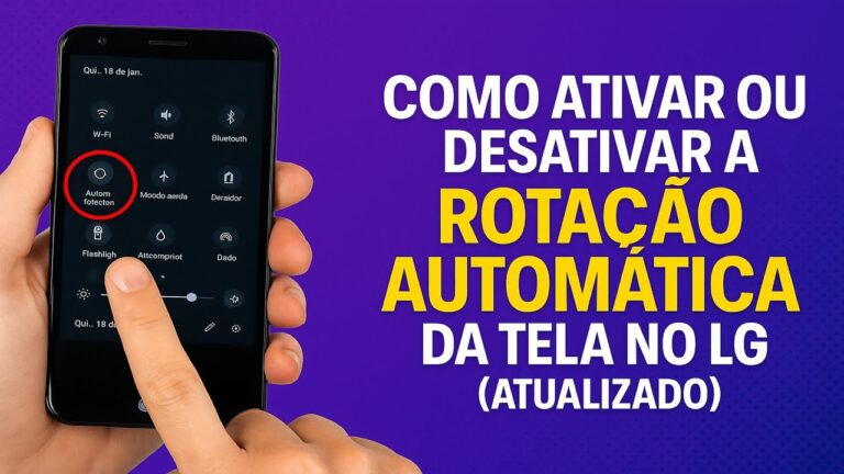 Como Ativar/Desativar a ROTAÇÃO AUTOMÁTICA da TELA no LG