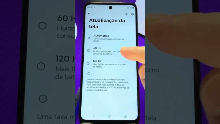 Como Alterar a TAXA de ATUALIZAÇÃO da TELA no MOTOROLA #shorts #motorola #android #tutorial #tela Como Alterar a TAXA de ATUALIZAÇÃO da TELA no MOTOROLA #shorts #motorola #android #tutorial #tela
