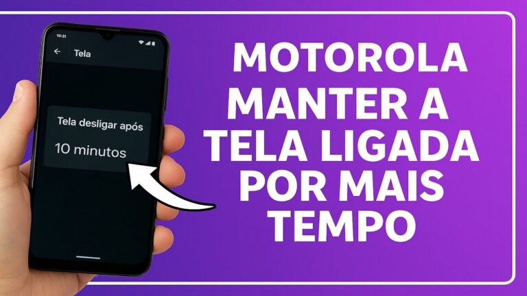 Como Manter a TELA LIGADA por mais TEMPO no MOTOROLA