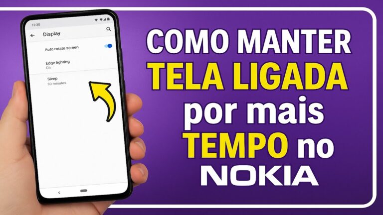 Como Manter a TELA LIGADA por mais TEMPO no NOKIA