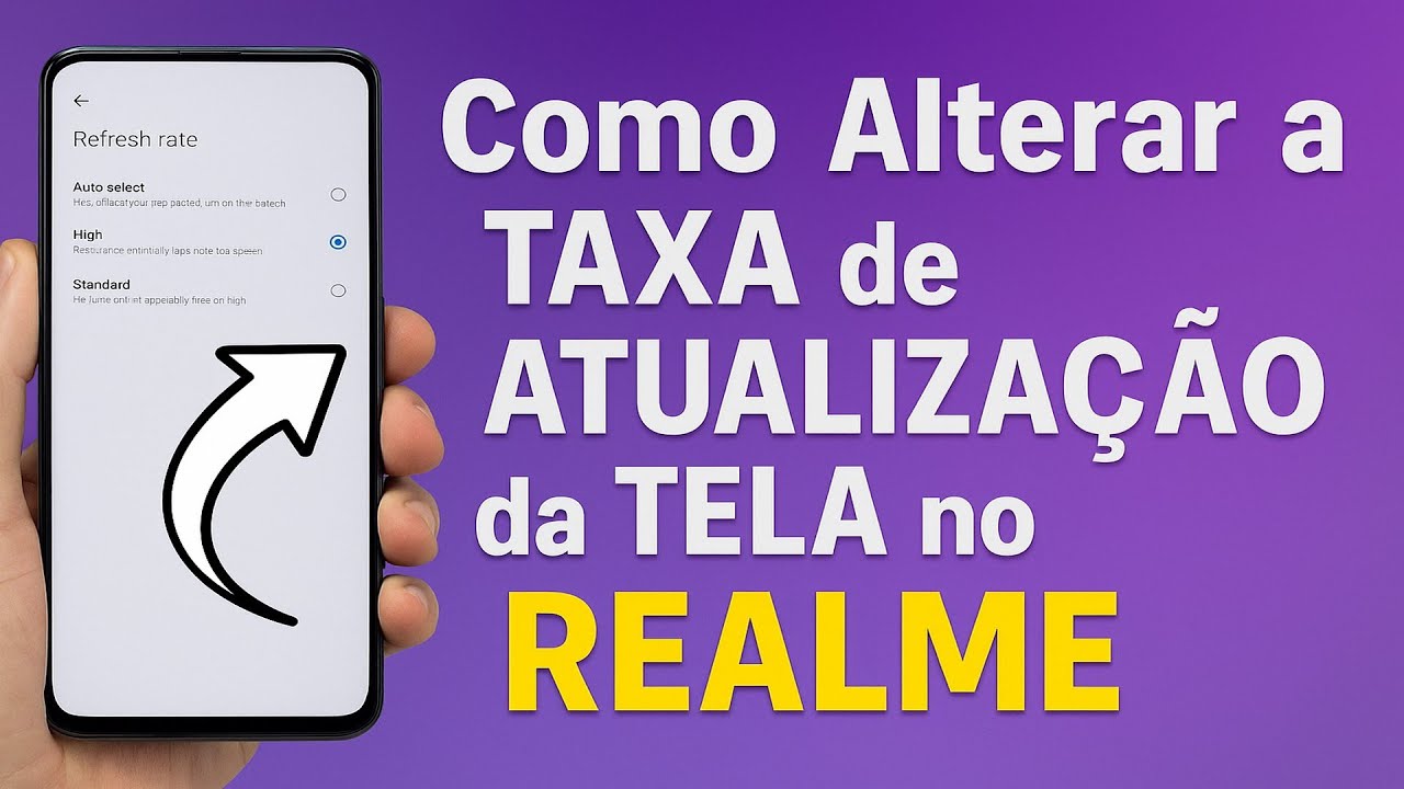 Como Alterar a TAXA de ATUALIZAÇÃO da TELA no REALME