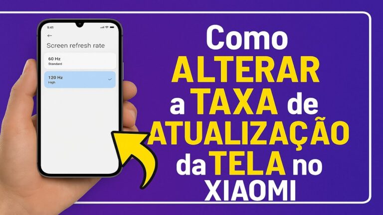Como Alterar a TAXA de ATUALIZAÇÃO da TELA no XIAOMI