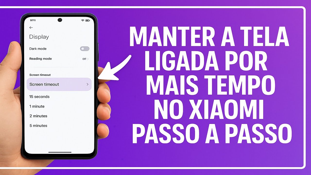 Como Manter a TELA LIGADA por mais TEMPO no Xiaomi