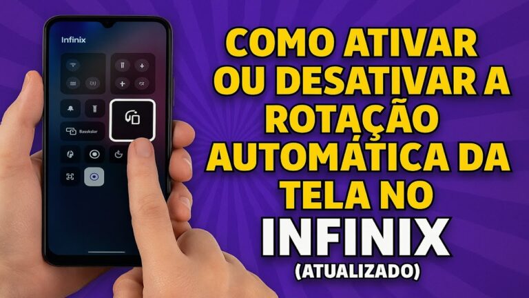 Como Ativar/Desativar a ROTAÇÃO AUTOMÁTICA da TELA no INFINIX