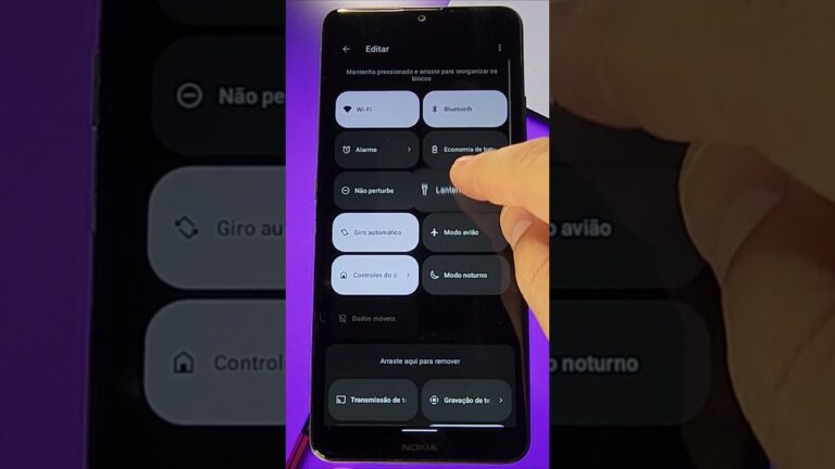 Como Personalizar os Atalhos da Central de Controle no NOKIA #shorts #nokia #android #atalhos