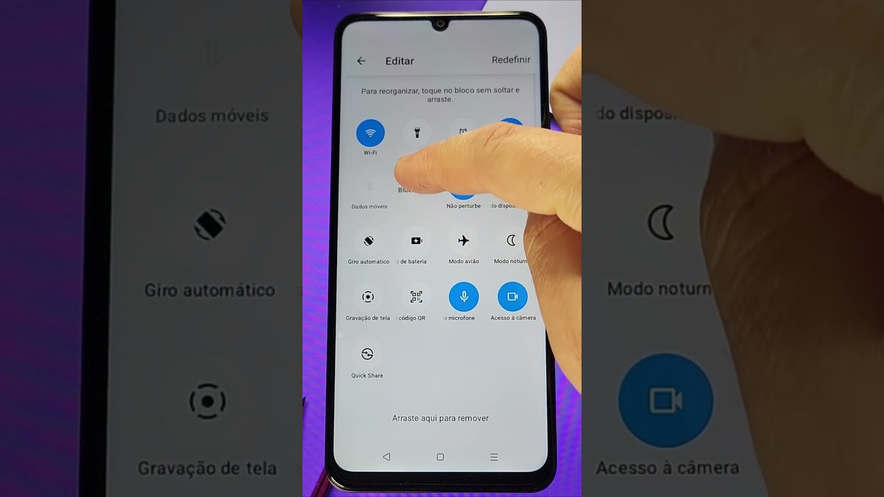 Como Personalizar os Atalhos da Central de Controle no REALME #shorts #realme #android #atalhos