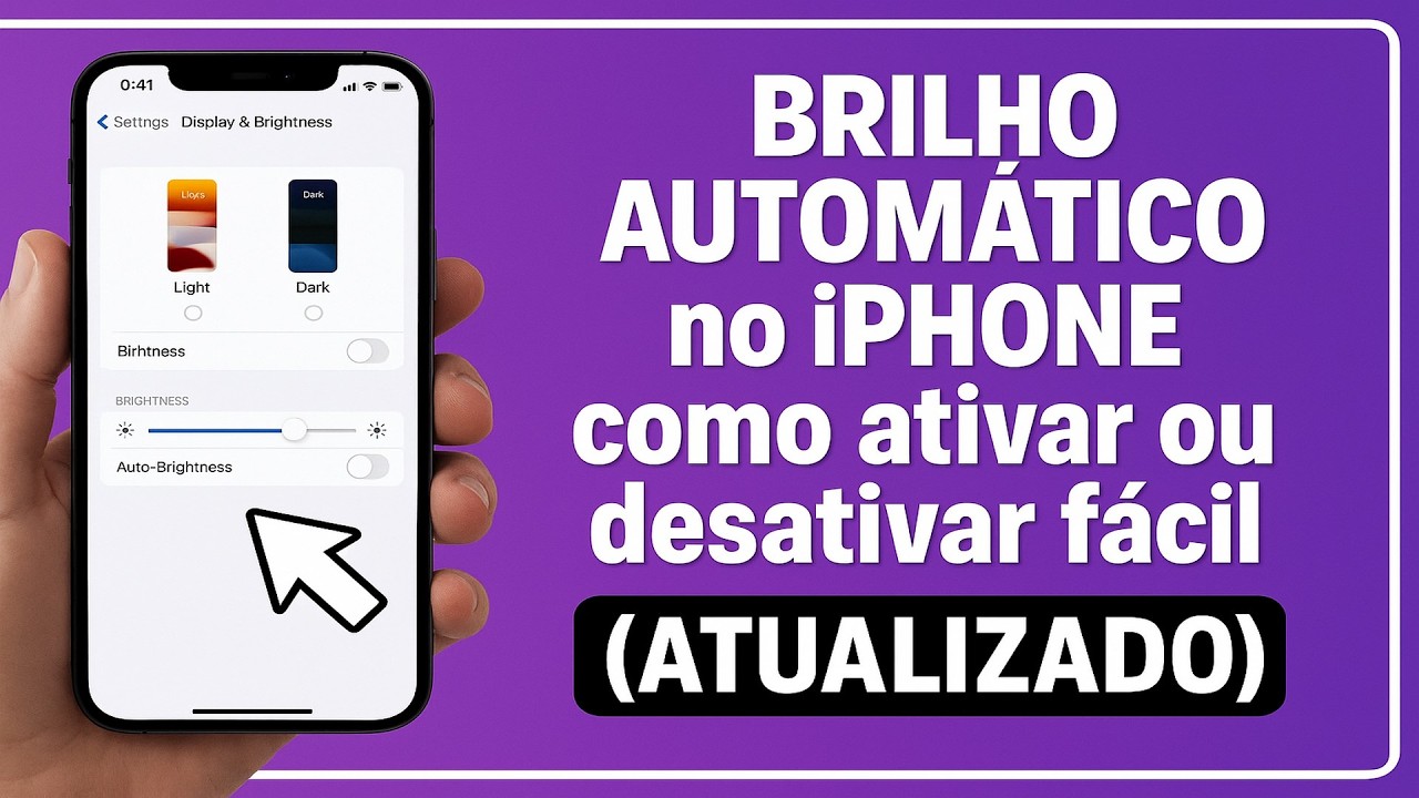 Como Ativar/Desativar o BRILHO AUTOMÁTICO da Tela no iPhone