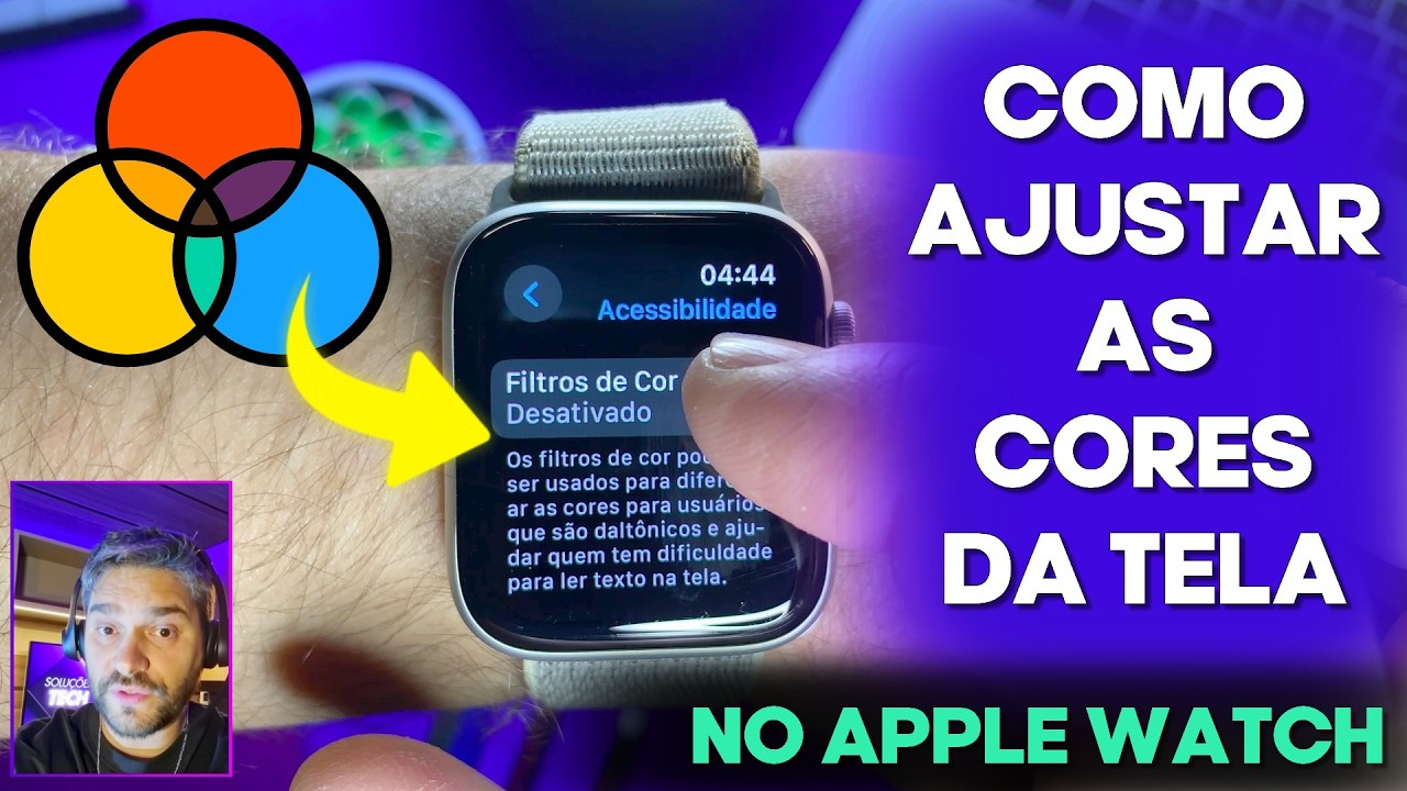 Como Ajustar as CORES da TELA para DALTÔNICOS no Apple Watch