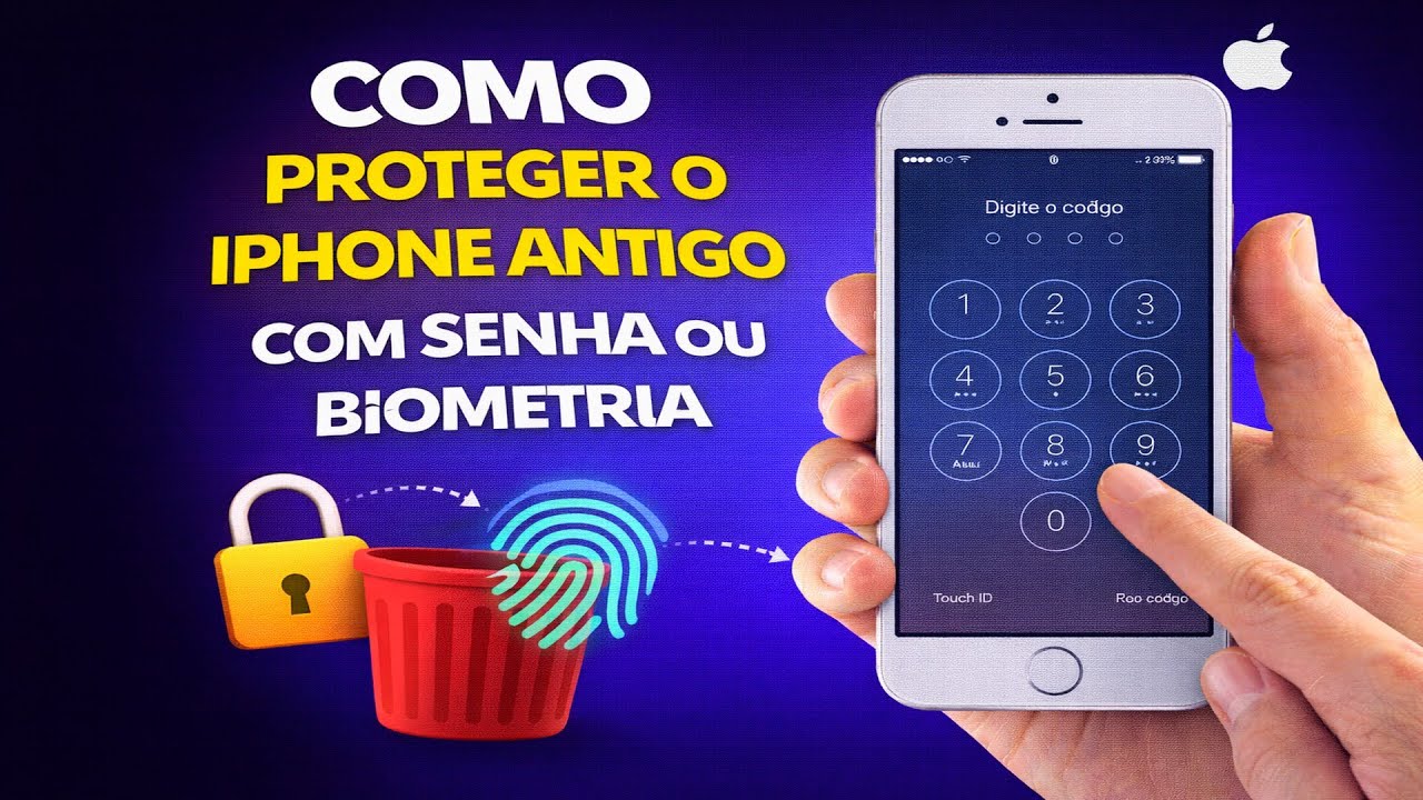 COMO PROTEGER O IPHONE ANTIGO COM SENHA OU BIOMETRIA