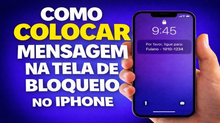 COMO COLOCAR MENSAGEM NA TELA DE BLOQUEIO NO IPHONE