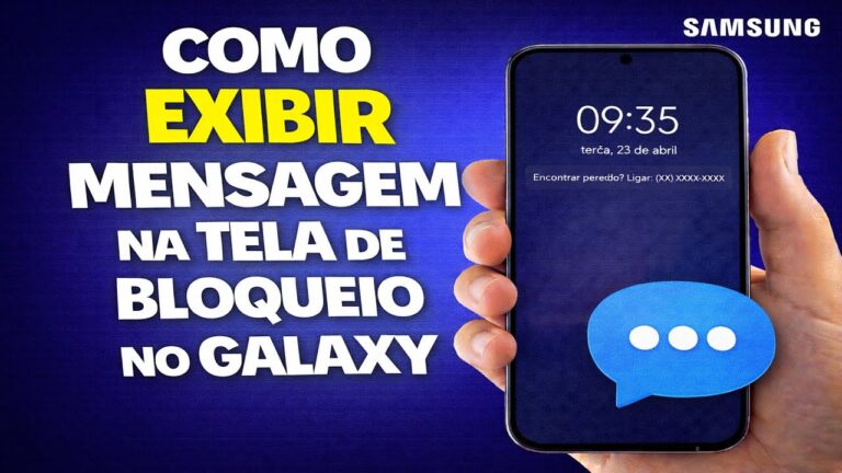 COMO EXIBIR MENSAGEM NA TELA DE BLOQUEIO NO GALAXY