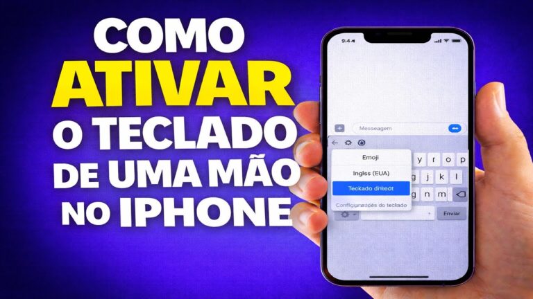 COMO ATIVAR O TECLADO DE UMA MÃO NO IPHONE