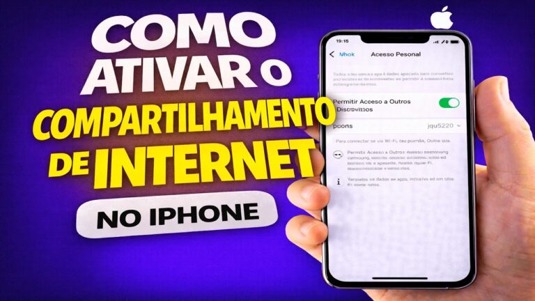 COMO ATIVAR O COMPARTILHAMENTO DE INTERNET NO IPHONE