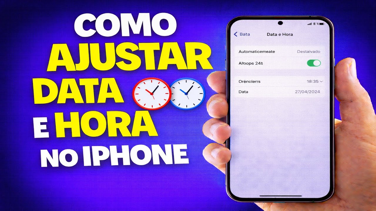 COMO AJUSTAR DATA E HORA NO IPHONE