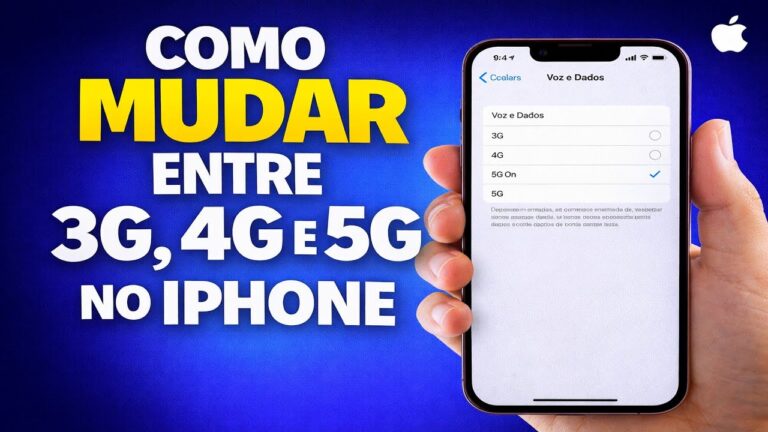 COMO MUDAR ENTRE 3G, 4G E 5G NO IPHONE