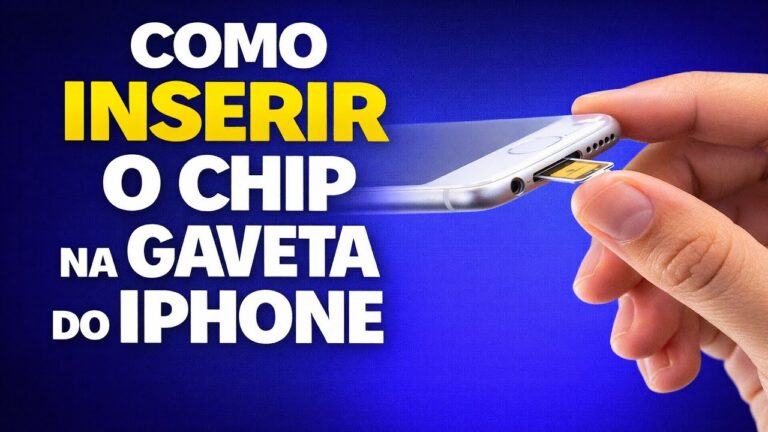 COMO INSERIR O CHIP NA GAVETA DO IPHONE