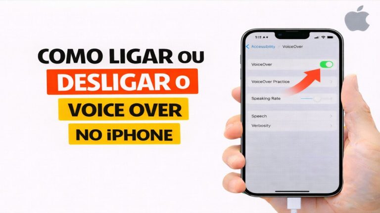 COMO LIGAR OU DESLIGAR O VOICE OVER NO IPHONE