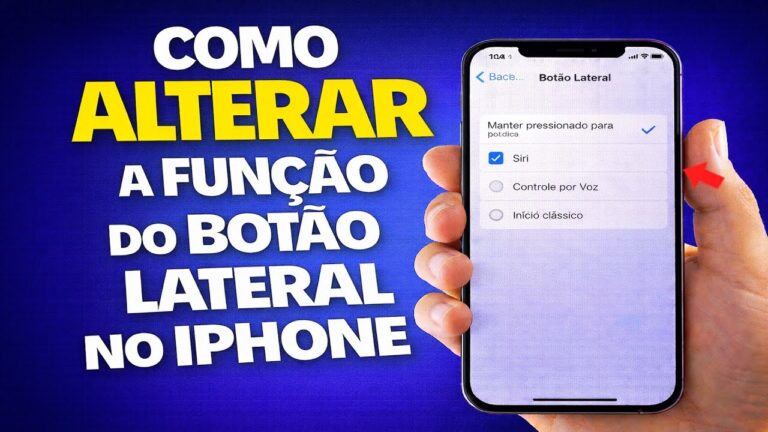 COMO ALTERAR A FUNÇÃO DO BOTÃO LATERAL NO IPHONE