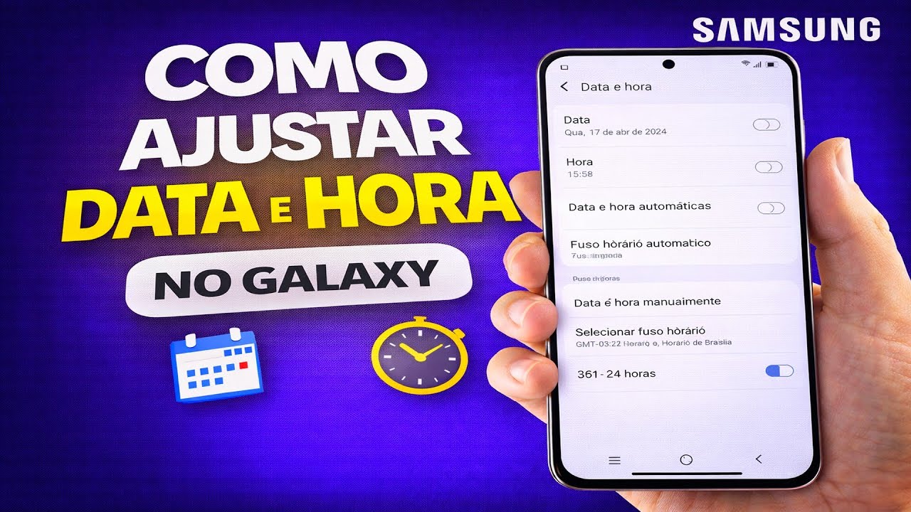 COMO AJUSTAR DATA E HORA NO GALAXY