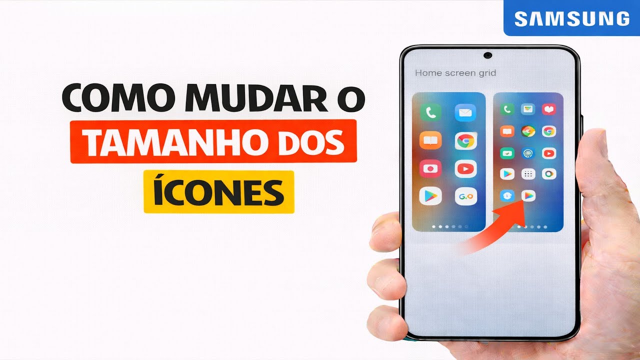 COMO CONFIGURAR O TAMANHO DOS ÍCONES NO SAMSUNG