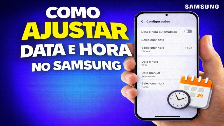 COMO AJUSTAR DATA E HORA NO SAMSUNG