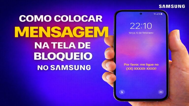 COMO COLOCAR MENSAGEM NA TELA DE BLOQUEIO NO SAMSUNG