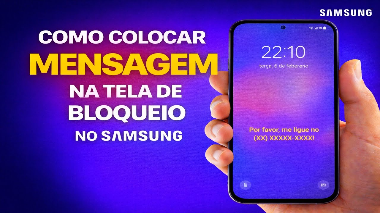 COMO COLOCAR MENSAGEM NA TELA DE BLOQUEIO NO SAMSUNG