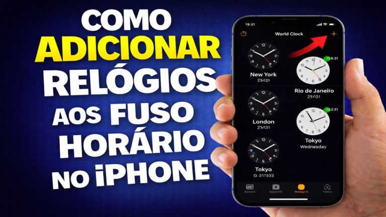 COMO ADICIONAR RELÓGIOS COM FUSO HORÁRIO NO IPHONE