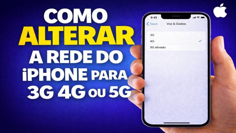 COMO ALTERAR A REDE DO IPHONE PARA 3G 4G OU 5G