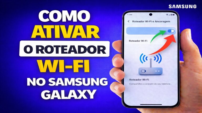 COMO ATIVAR O ROTEADOR WI FI NO SAMSUNG GALAXY